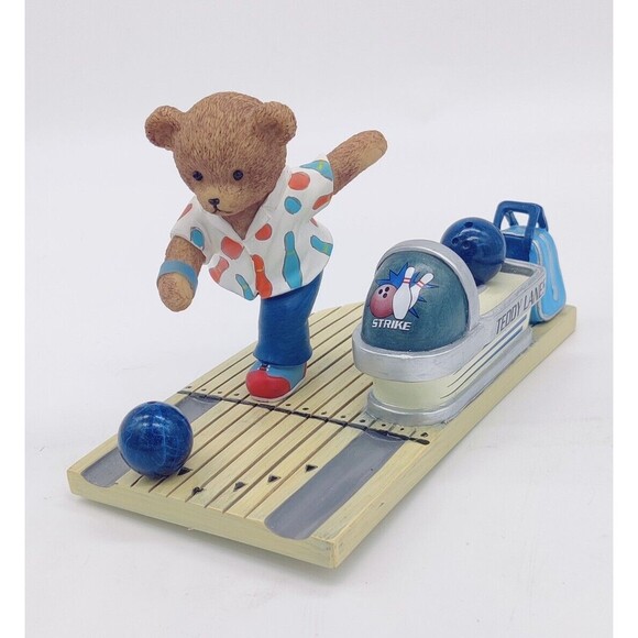 Teddy Lanes Collection Figure Faithful Fuzzies ALL In Delivery Bowling Bowl Cute - Picture 2 of 14